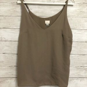 Tan Chiffon Tank top